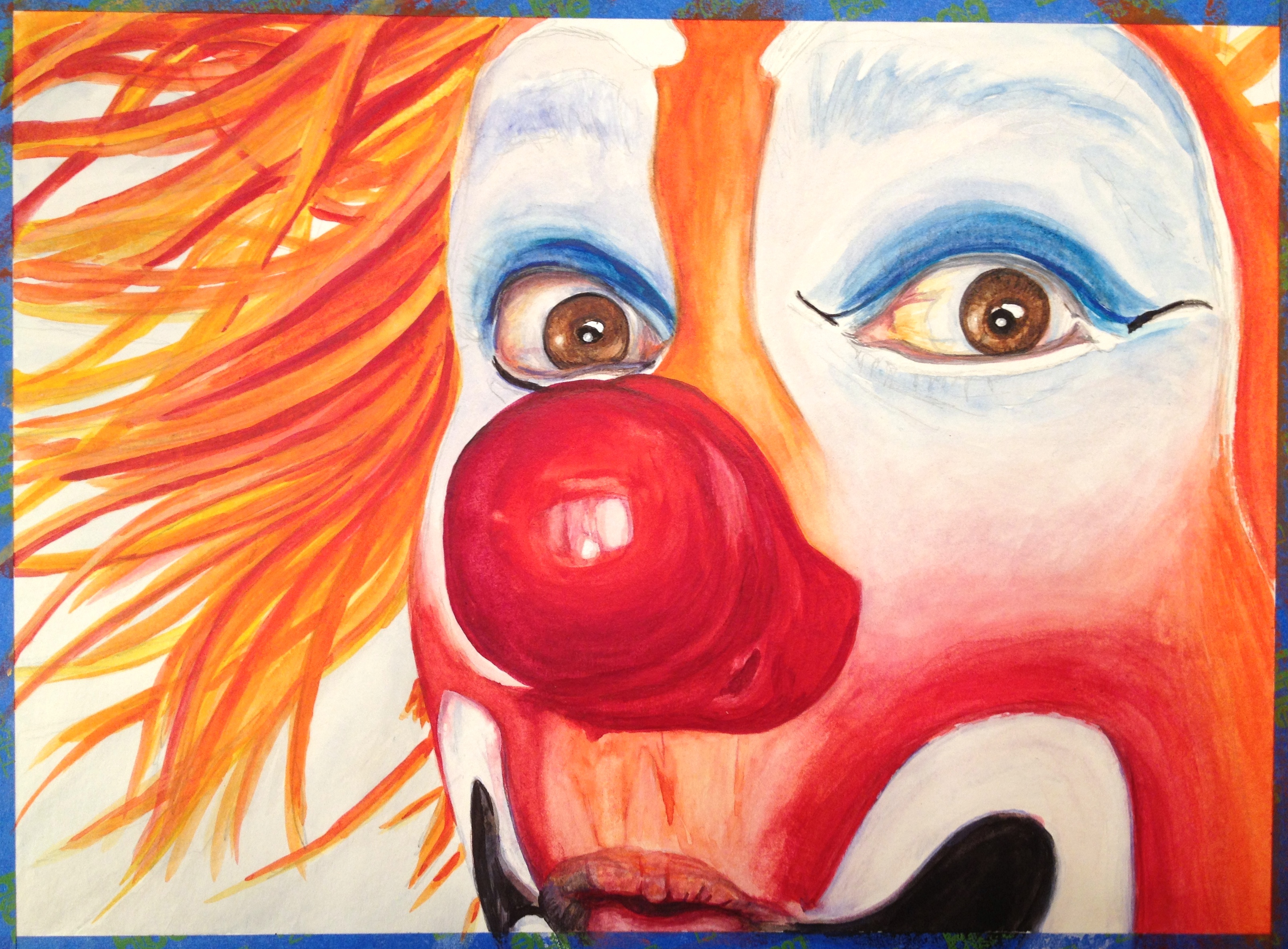 3214x2369 Watercolor Clown
