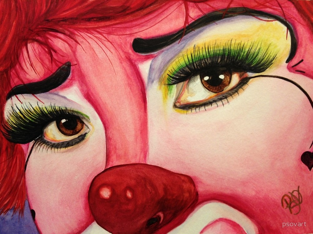 1000x749 Watercolor Clown