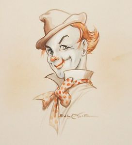 272x300 Eulalie Banks Clown Face Original Watercolor Painting Signed Ebay