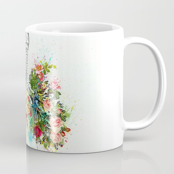 700x700 Flowers Lungs Skeleton Watercolor Coffee Mug By Kalid796 Society6