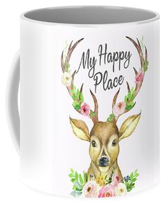 240x300 My Happy Place Woodland Boho Deer Antlers Floral Flowers