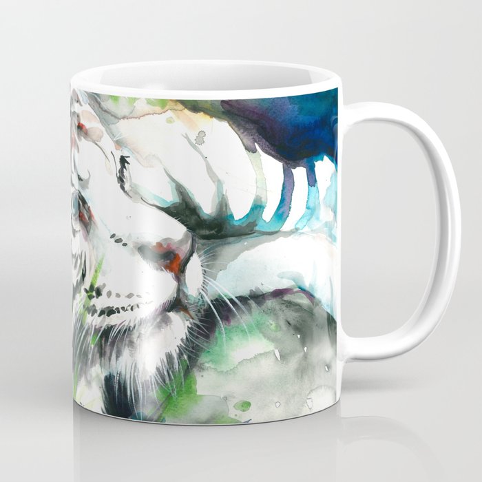 700x700 White Tiger Watercolor Coffee Mug By Soostiberiu Society6