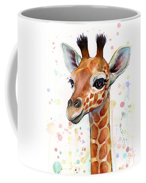 479x600 Baby Giraffe Watercolor Coffee Mug For Sale By Olga Shvartsur