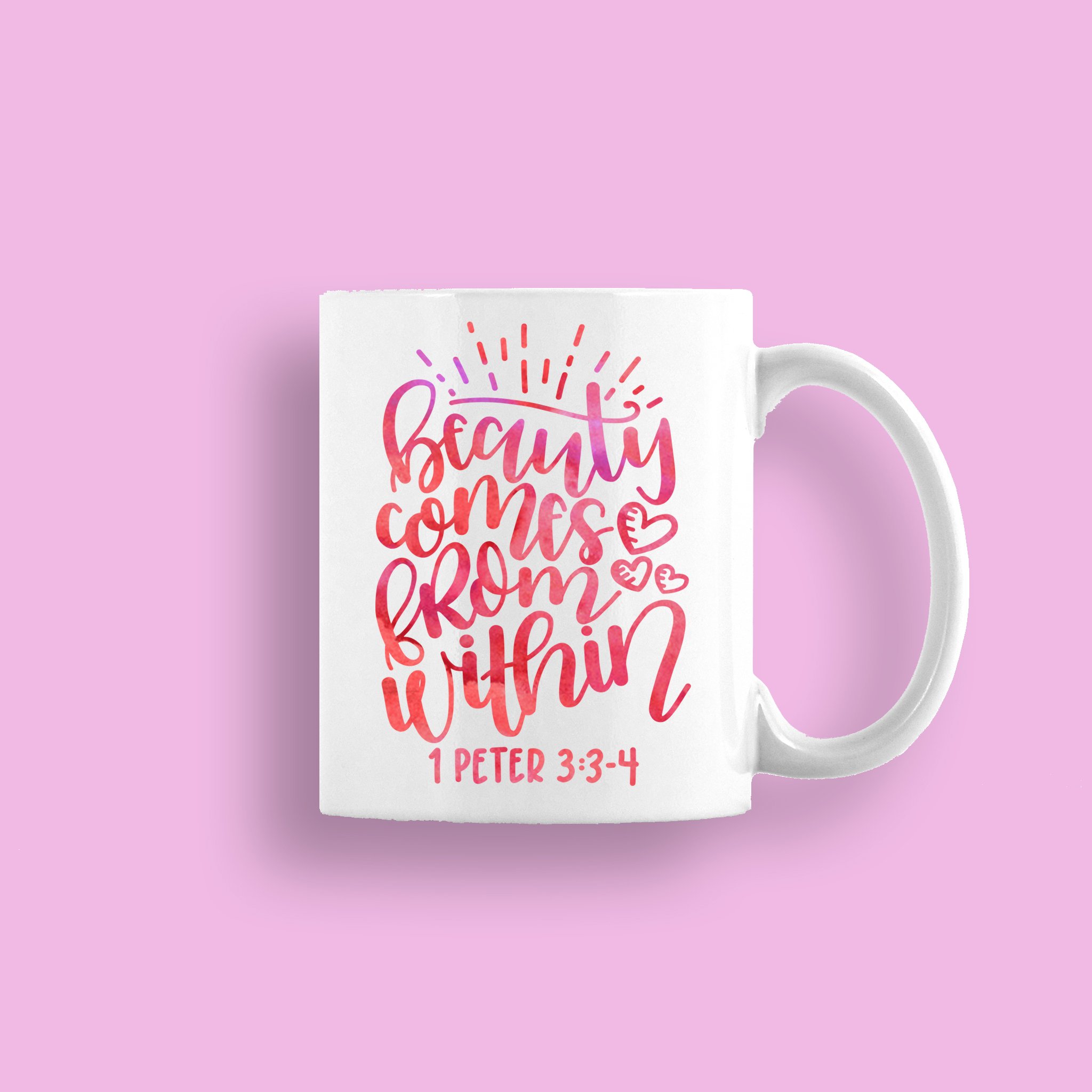 2048x2048 Beauty Comes From Within Watercolor Coffee Mug By Joyful Designs