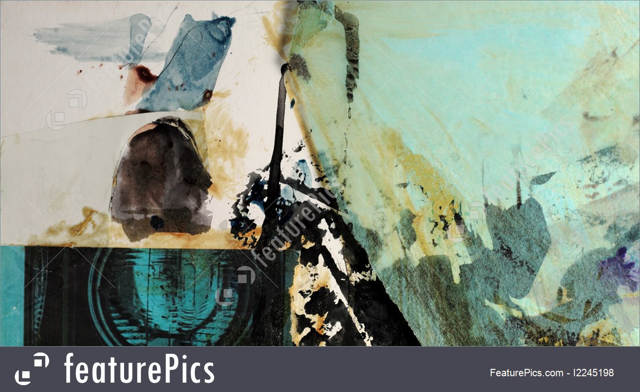 1300x796 Collage With Ink And Watercolor Picture