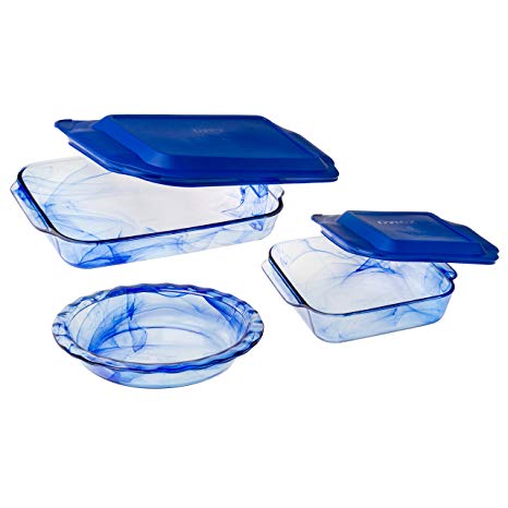466x466 Pyrex 1127972 5 Piece Watercolor Collection Bakeware