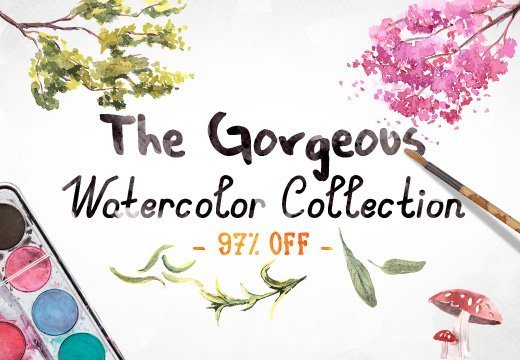 520x360 The Gorgeous Watercolor Collection With Bonus And Handmade