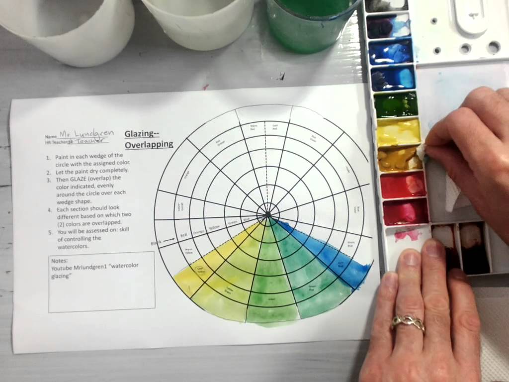 1024x768 Color Wheel Watercolor Glazing (Part 12)