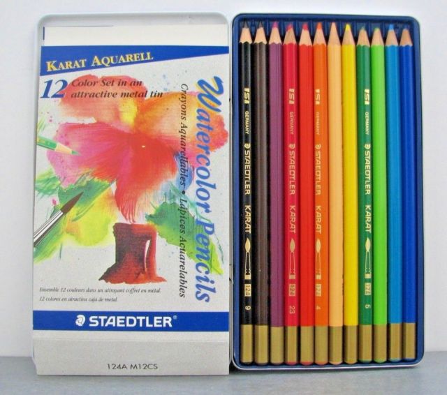640x566 Staedtler 12 Assorted Karat Aquarell Watercolor Colored Pencils