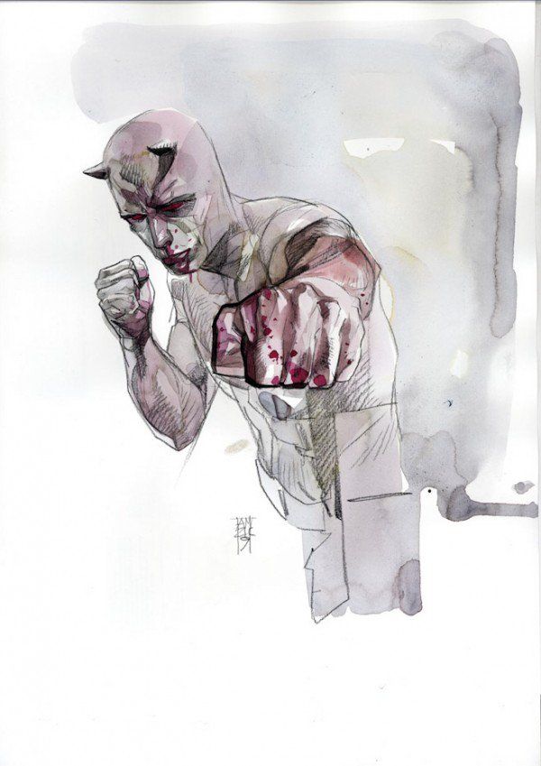 600x849 Watercolor Comic Book Paintings By Alex Maleev Sketch