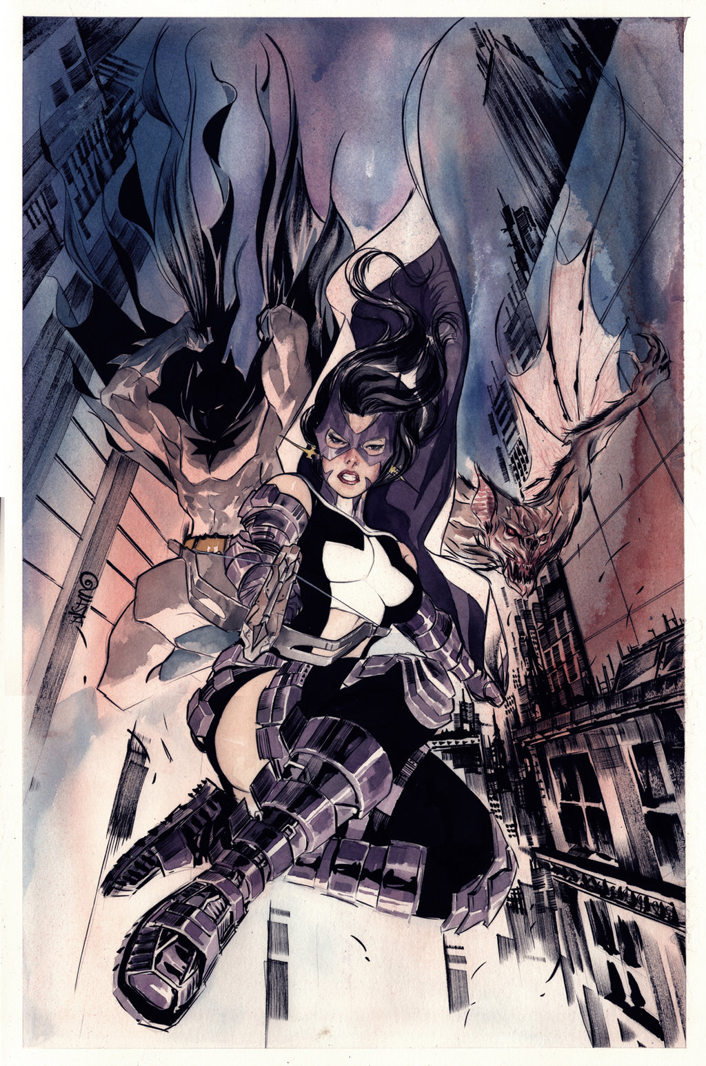 1024x1546 Beautiful Watercolor Illustrations Of Super Heroes And Villains