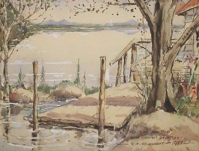 400x303 Original Watercolor Painting By R M Brinkerhoff Comic Book