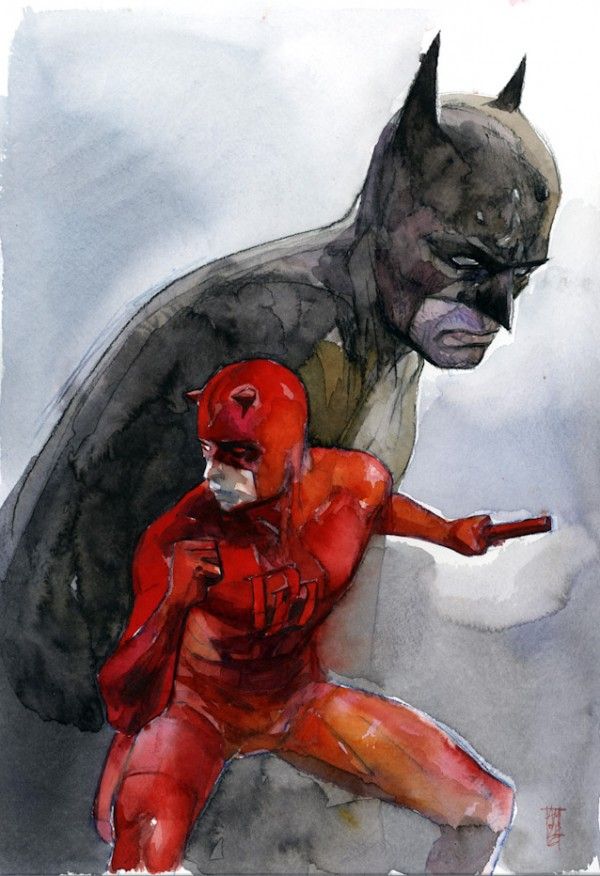 600x876 Watercolor Comic Book Paintings By Alex Maleev Superheroes And