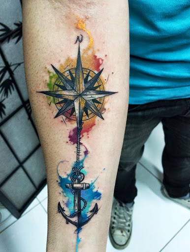 386x512 50 Best Compass Tattoo Designs And Ideas