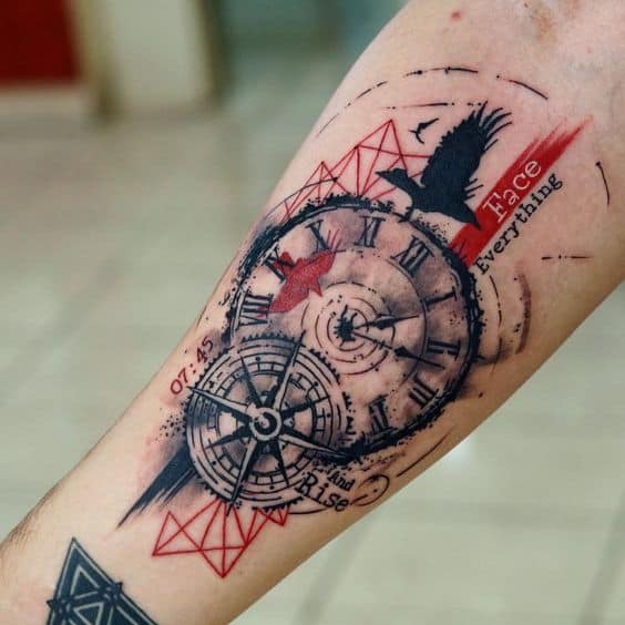 564x564 120 Best Compass Tattoos For Men Improb