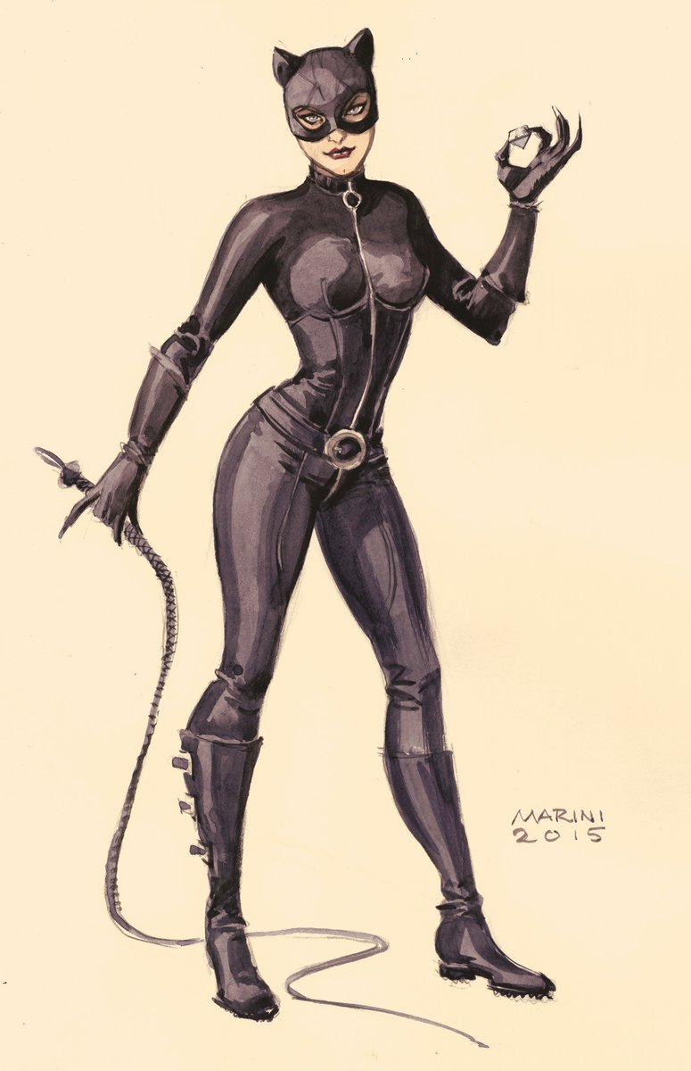 775x1200 Enrico Marini On Twitter Catwoman, Watercolor Concept Art From