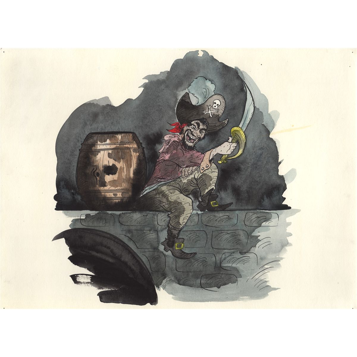 1200x1200 Original Watercolor Concept Art From Pirates Of The Caribbean