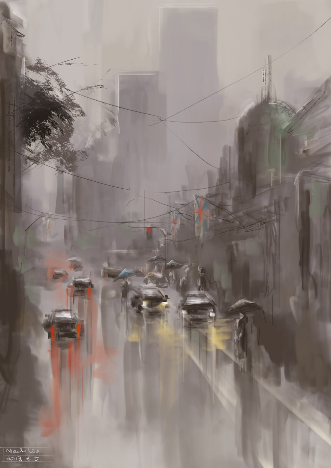 1131x1600 Watercolor Painting Yigangliu(Neil) 2d Concept Art