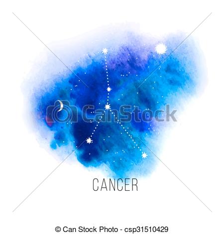 450x470 Astrology Sign Cancer On Watercolor Background. Astrology Sign