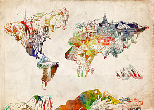 300x215 Continents Paintings Fine Art America