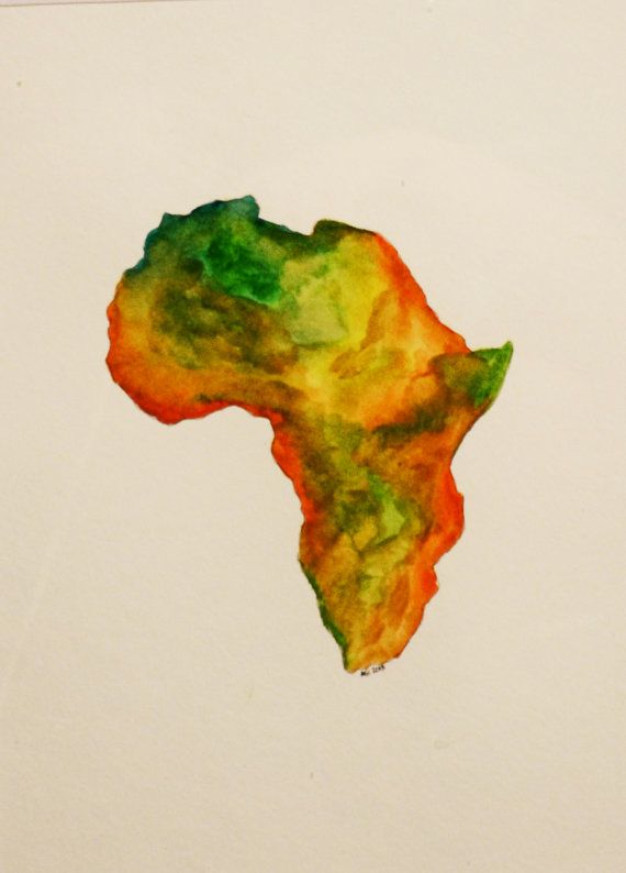 570x794 Africa Continent Watercolor My Heart Africa