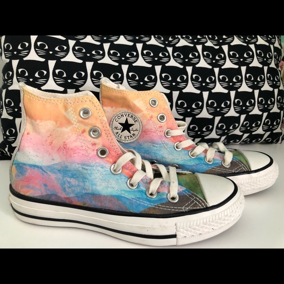 580x580 Converse Shoes Watercolor Hi Tops Size 5 Womens 7 Poshmark