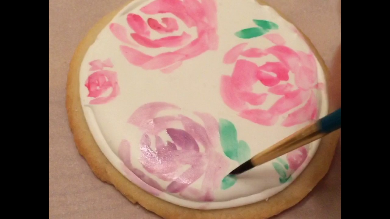 1280x720 Watercolor Floral Cookies