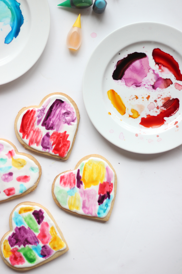 600x900 Diy Watercolour Heart Cookies