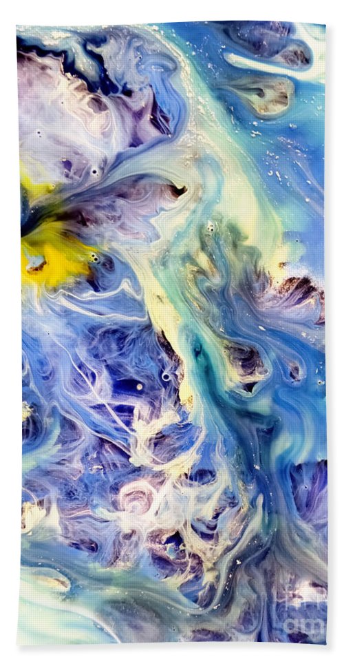 500x967 Coral Reef Abstract Watercolor Painting Beach Towel For Sale By