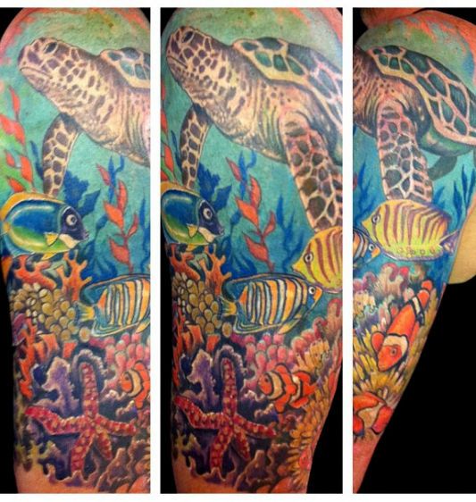 533x562 Coral Reef Tattoo Designs Ocean Life And Coral Reefs Tattoos