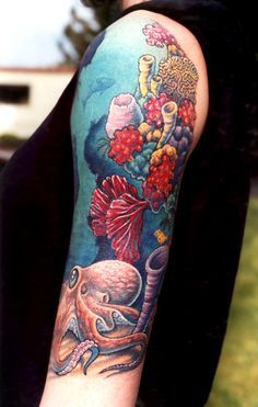 236x371 Watercolor Reef Tattoo