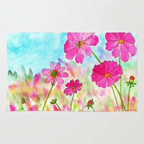 466x466 Society6 Symphony In Pink, Cosmos Wildflowers Art