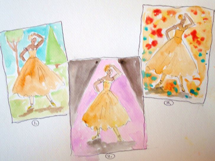 728x545 How To Paint A Ballerina In Watercolor 11 Steps (With Pictures)