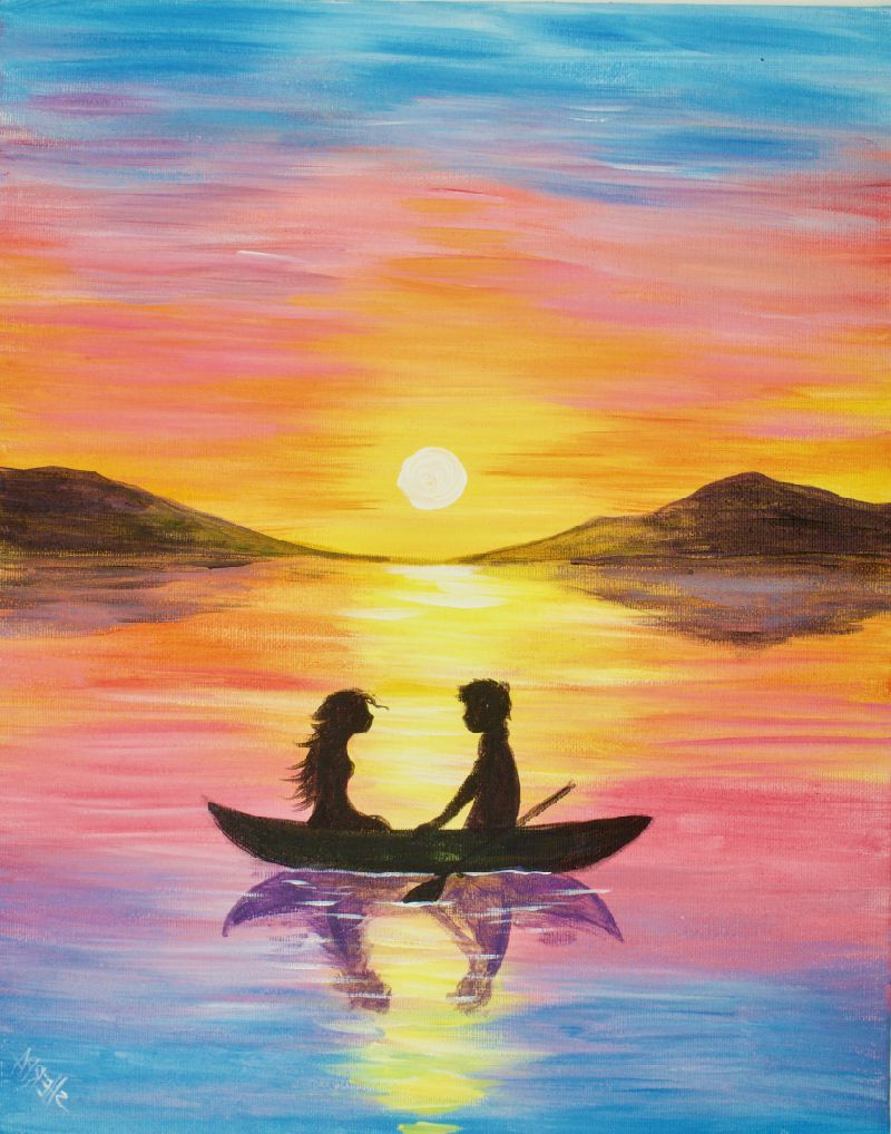 800x1018 Sunset Watercolor Paintings For Beginners Easy Painting Of A