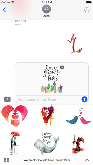 300x533 Watercolor Couple Love Sticker Pack On The App Store