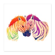 190x190 Zebra Love Couple Watercolor Painting By Yakoazon Poster Spreadshirt