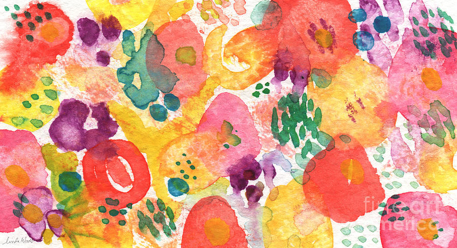 900x489 Watercolor Garden Painting By Linda Woods