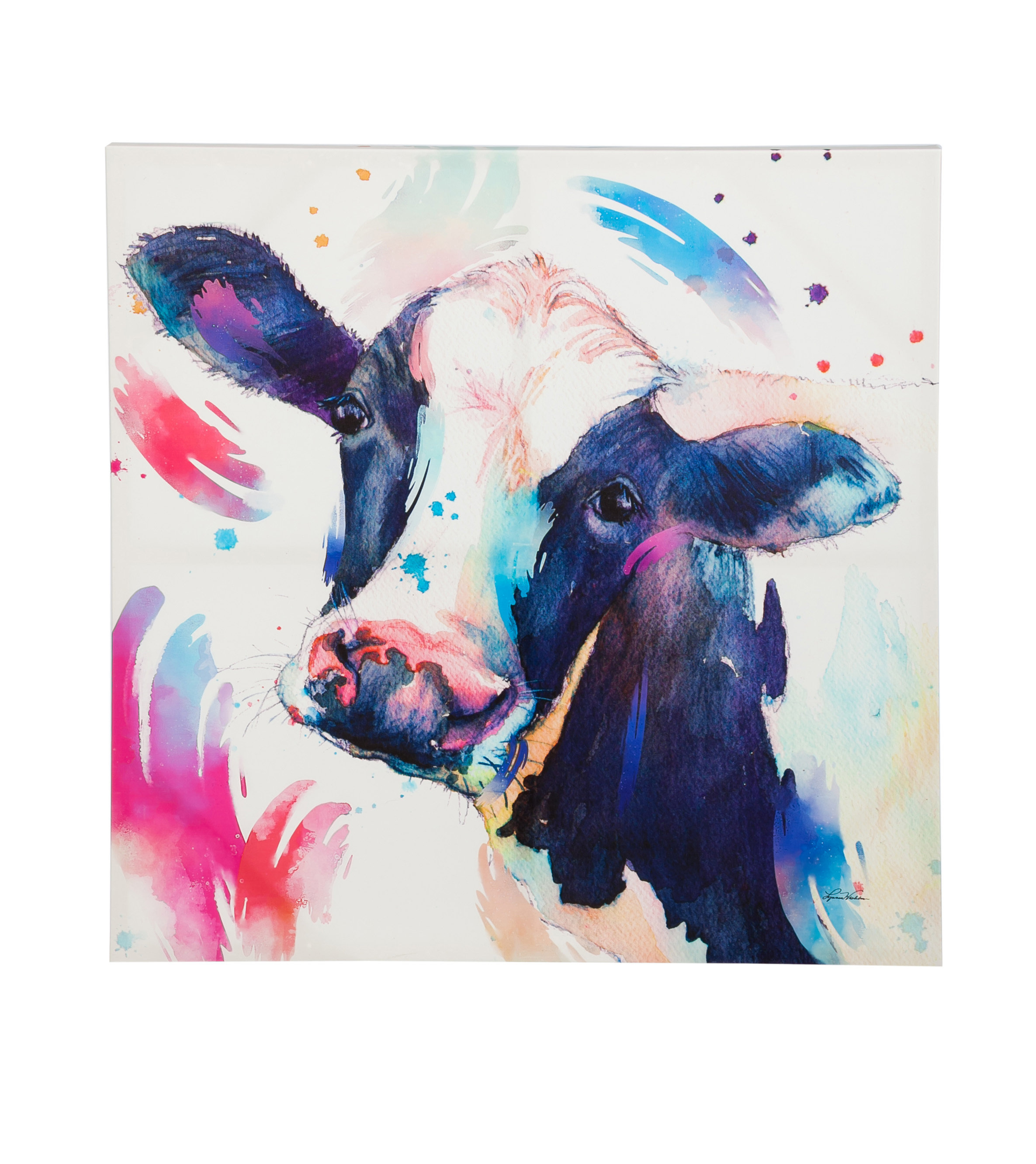 2371x2664 Mercury Row Watercolor Cow Painting Print On Canvas Wayfair