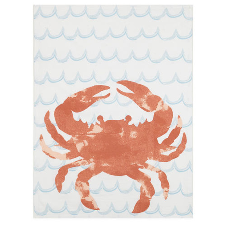 750x750 Watercolor Crab Kitchen Towel