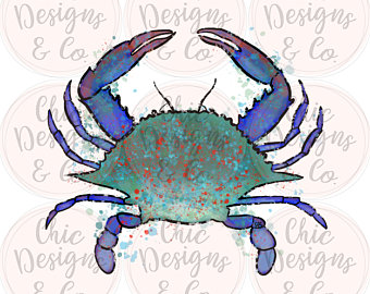 340x270 Watercolor Crab Etsy