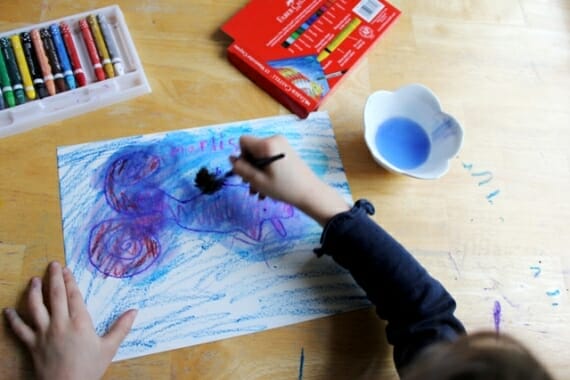 570x380 Giving Watercolor Crayons A Try