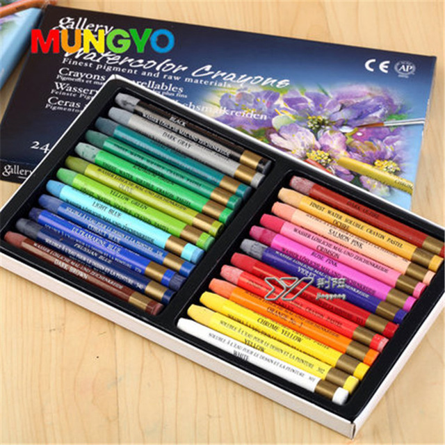 640x640 24 Colors Watercolor Crayons Children Drawing Tools Art Supplies