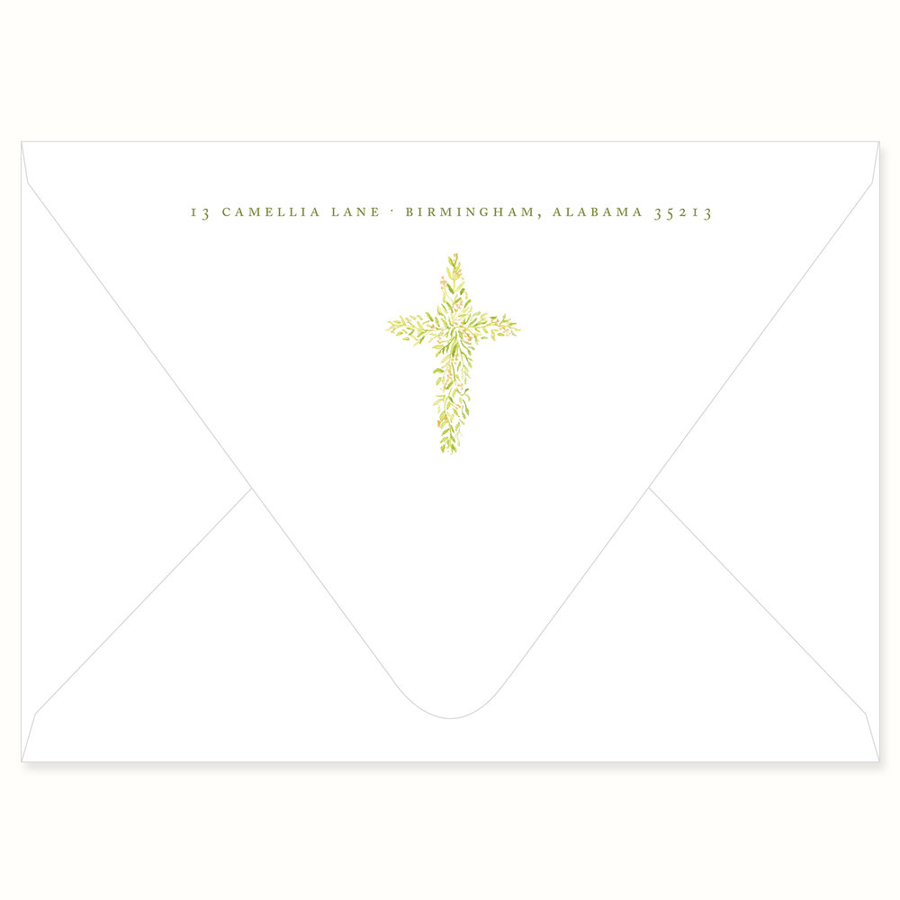 1000x1000 Watercolor Cross Invitation Calabash Card Co.