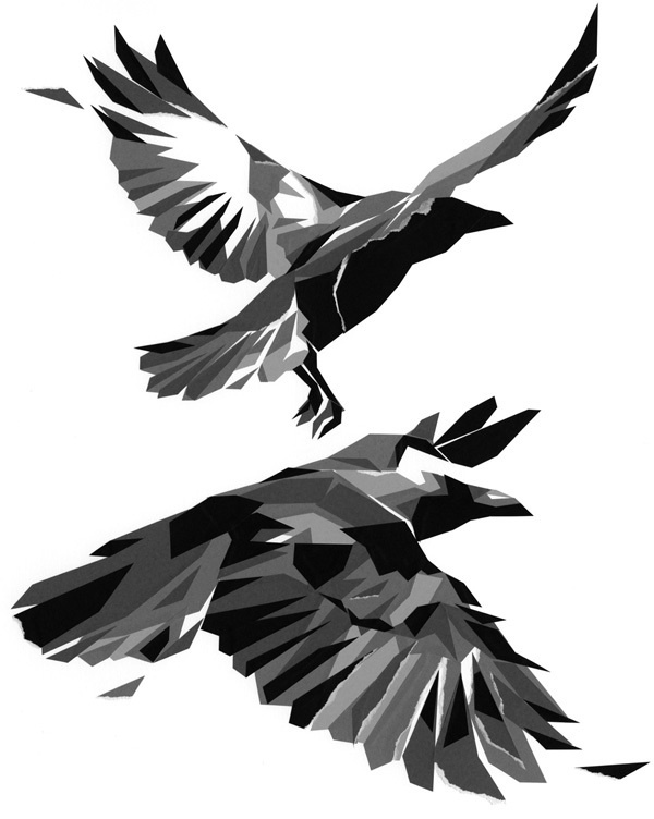 600x752 14 Crow Tattoo Designs, Samples And Ideas