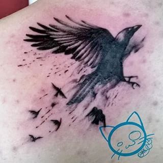 320x320 Watercolor Crow Tattoo Art Inspiration Tattoo