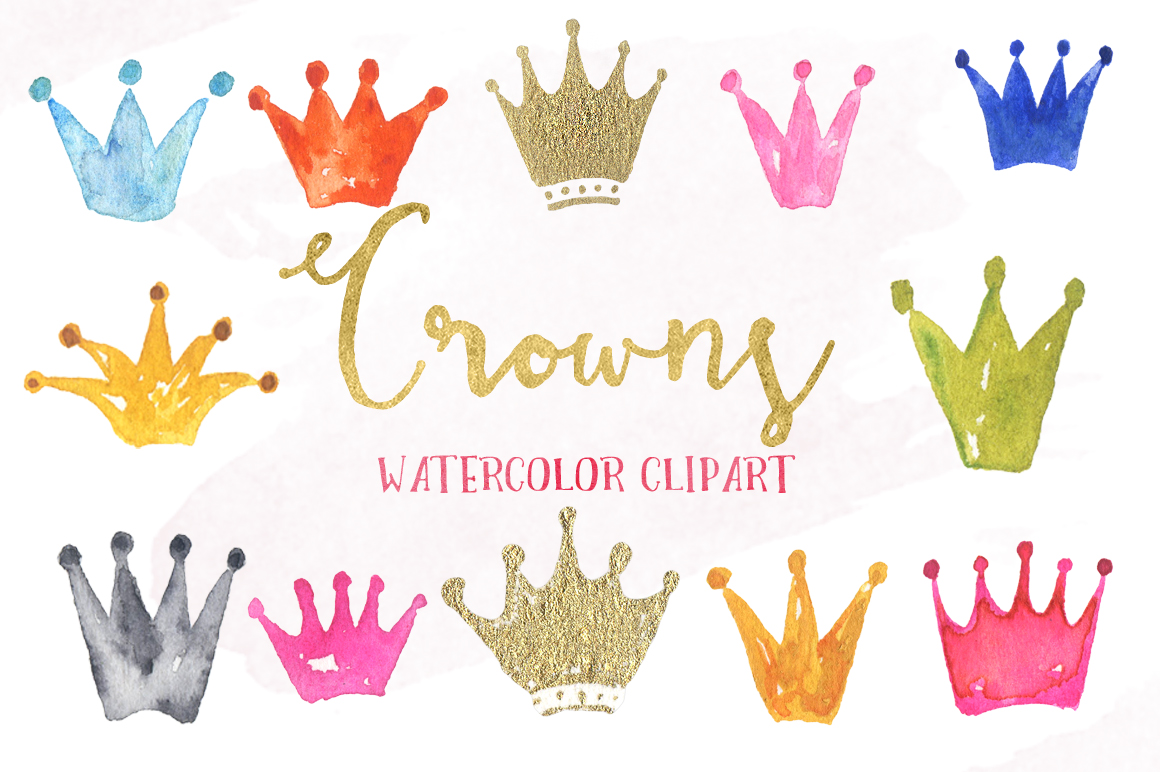 1160x772 Crown Watercolor Clipart By Labfcreations