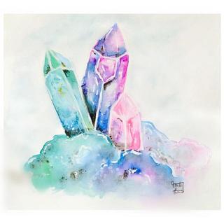 320x320 Watercolor Painting Of Crystal Quartz ) I Love Crystals! Btw I