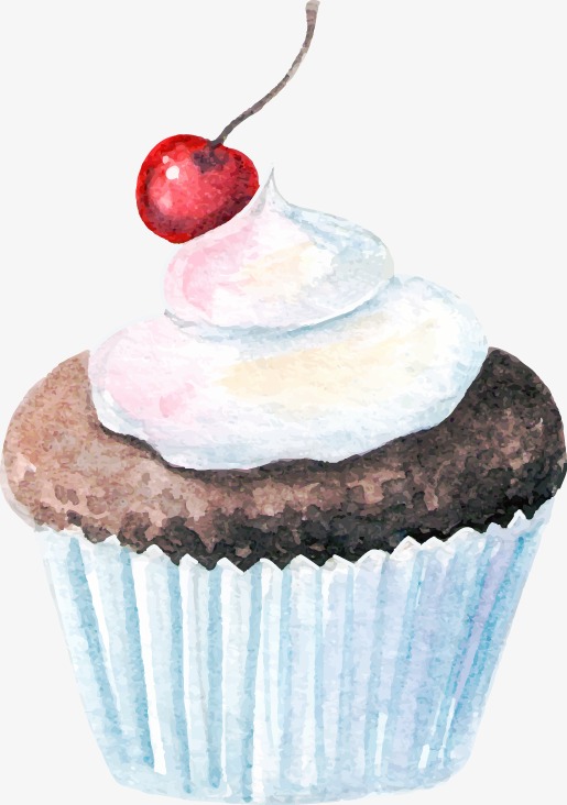 515x732 Watercolor Cupcakes, Watercolor, Vector, Cup Cake Png And Vector