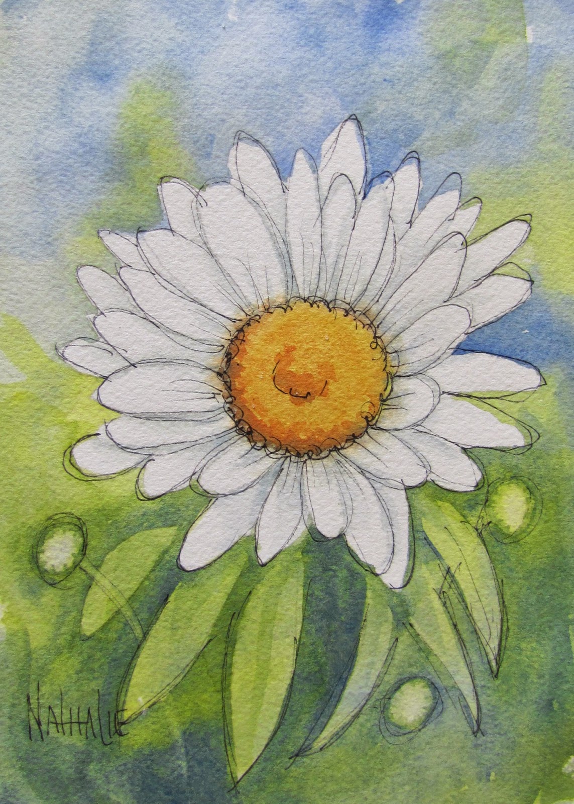 1143x1600 Artists Of Texas Contemporary Paintings And Art Watercolor Daisy