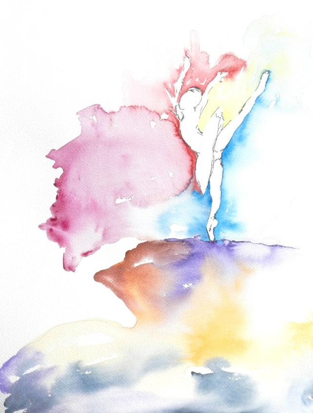642x846 Ballet Dancer Watercolor Dancer Art Dance Watercolor Etsy